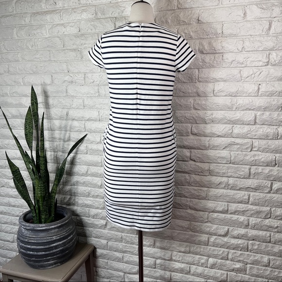 Lauren Ralph Lauren sleeveless navy blue white stripe knitted dress size XS - Picture 6 of 9